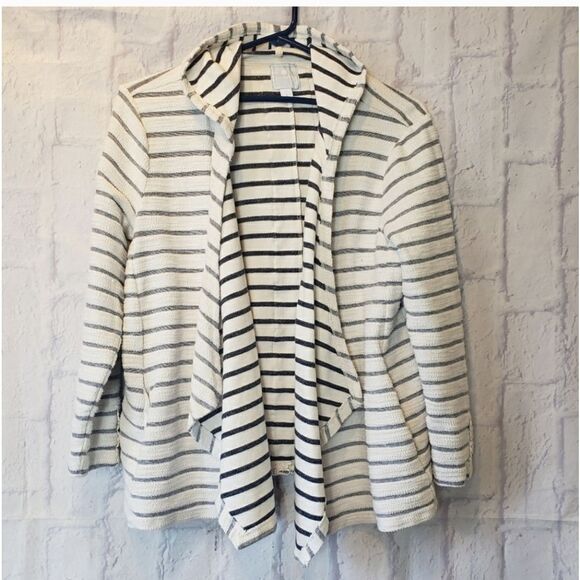 SUNDAY Hooded Open Front Terrycloth Jacket Beach Coverup Large - Picture 1 of 9